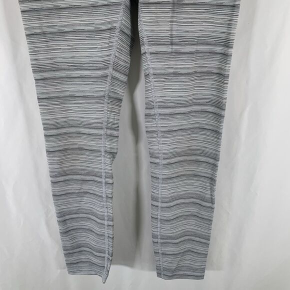 Lululemon Leggings Women's 4 White Grey Heathered Pull On Stretchy - Picture 3 of 8